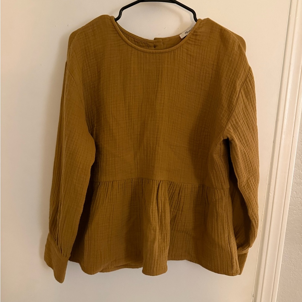 Madewell Tan Textured Top